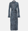 Altuzarra Claudia Graphic-print Midi Dress In Blue