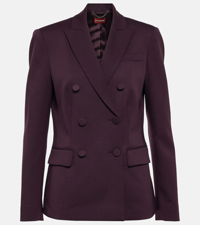 Altuzarra Indiana Wool-blend Blazer Jacket In Aubergine