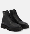 GUCCI GG LEATHER ANKLE BOOTS