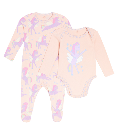 Stella Mccartney Baby Set Aus Strampler Und Body Aus Baumwolle In Pink