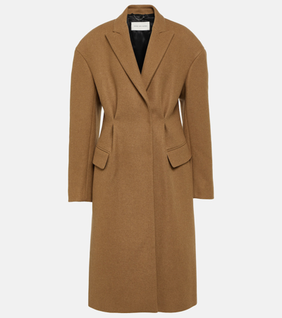 Dries Van Noten Wool-blend Coat In Beige