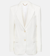 Victoria Beckham Asymmetric Double-layered Blazer In White