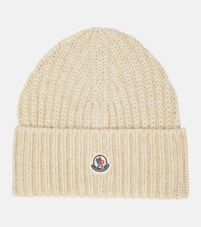 Moncler Wool And Cashmere-blend Beanie In White