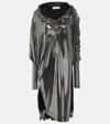 VIVIENNE WESTWOOD DRAPED LAMÉ MIDI DRESS