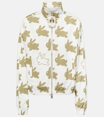 Jw Anderson Printed Jacket In White Ivory