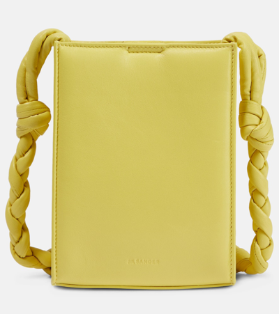 Jil Sander Small Tangle Leather Crossbody Bag In Yellow