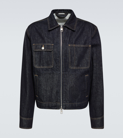 Alexander Mcqueen Zip-up Denim Jacket In Black