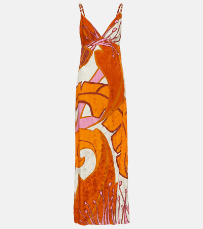 Johanna Ortiz Written Fantasy Maxi Dress In Multicolor