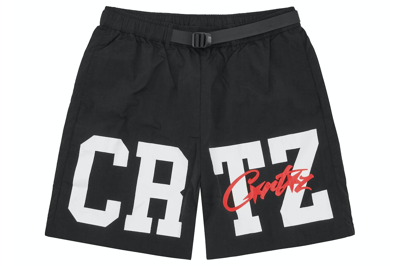 Pre-owned Corteiz Crtz Nylon Shorts Black