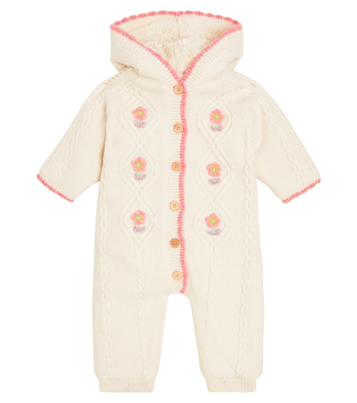 Louise Misha Baby Davida Pilot Wool And Cotton Onesie In Neutrals