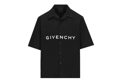 Pre-owned Givenchy Logo Printed Short-sleeved Shirt Black