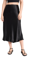 Vince Bias Slip Skirt In Black