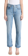 Agolde Riley Cropped Straight-leg Jeans In Soul