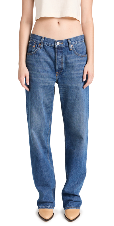 Re/done Loose Long Jeans In Bay Fade