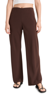 Vince High-waist Wide-leg Bias Pants In Brown