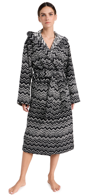 Missoni Keith Hooded Bathrobe In Nero/bianco 601