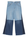 CHLOÉ BLUE PATCHWORK WIDE-LEG JEANS