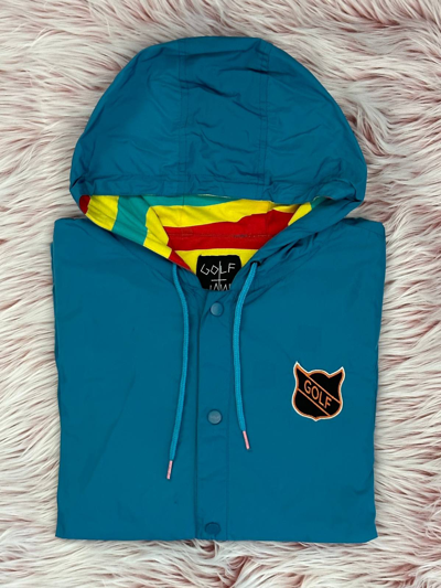 Pre-owned Golf Wang Native Cat Windbreaker In Blue