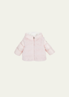 Moncler Kids' Girl's Natas Faux Fur Combo Jacket In Light Pink