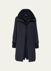 Akris Storm System Double-breasted Coat In Black