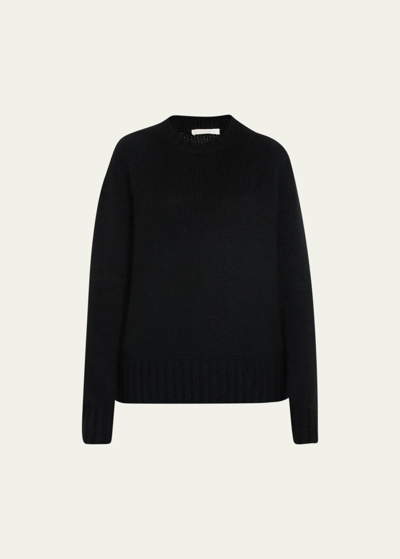 The Row Devyn Cashmere Sweater In Black