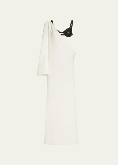 Gabriela Hearst Midas Bra Underlay Column Maxi Dress In Ivory