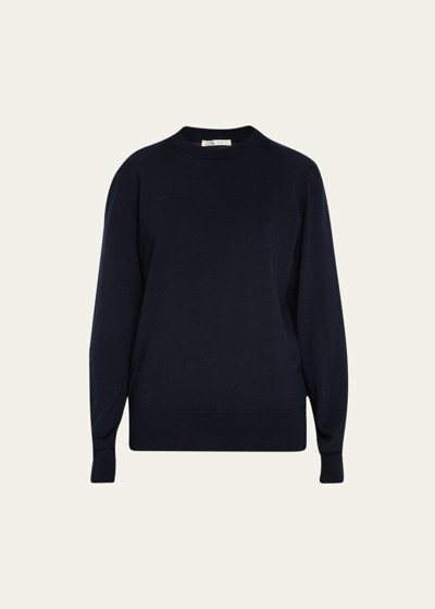 The Row Wool-cashmere Jumper In Royal Blue