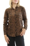 Beachlunchlounge Ashley Long Sleeve Button-up Shirt In Sepia