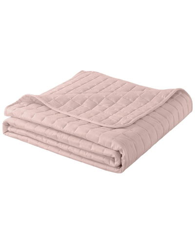 St. James Home Velvet Trim Down Alternative Blanket Blush In Pink