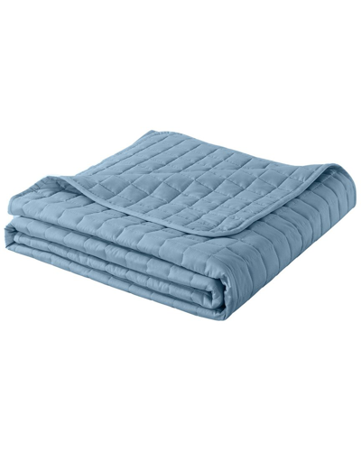 St. James Home Velvet Trim Down Alternative Blanket Blush In Blue