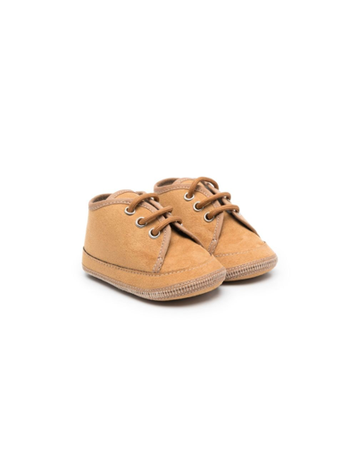 Colorichiari Babies' Lace-up Faux-suede Shoes In Brown