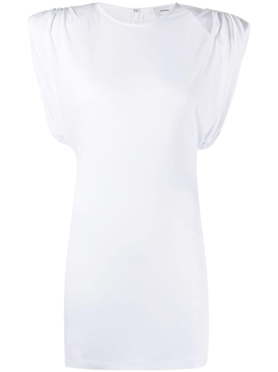 Wardrobe.nyc Sheath Padded-shoulder Mini Dress In White