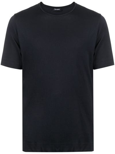 Cenere Gb Crew-neck Cotton T-shirt In Blue