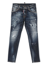DSQUARED2 SKATER DISTRESSED MID-RISE JEANS