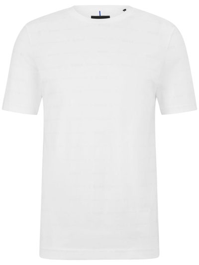 Hugo Boss Porsche X Boss Mercerised-cotton Slim-fit T-shirt In White