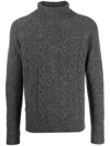 CENERE GB CABLE-KNIT ROLL-NECK JUMPER