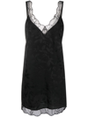 Zadig & Voltaire Zadig&voltaire Womens Noir Renelle Lace-trim Silk Mini Dress In Black