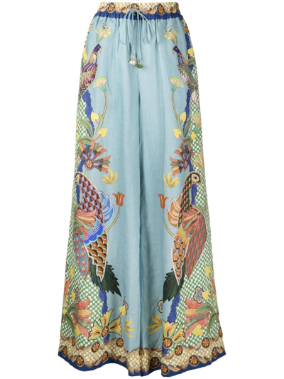 Alemais Gilly Linen Wide-leg Pants In Multicoloured