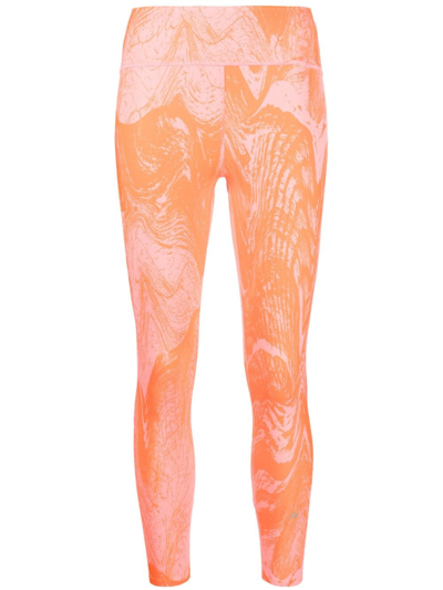 Adidas By Stella Mccartney Truepurpose High-rise Printed Leggings In Orange