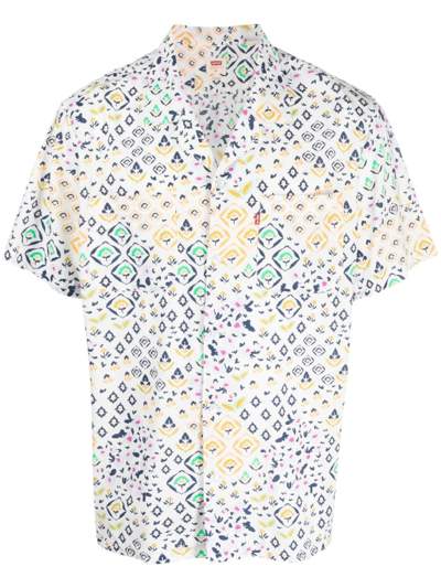Levi's Abstract-print Short-sleeve Shirt In White