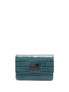 Zadig & Voltaire Le Cecilia Crocodile-effect Cardholder In Blue