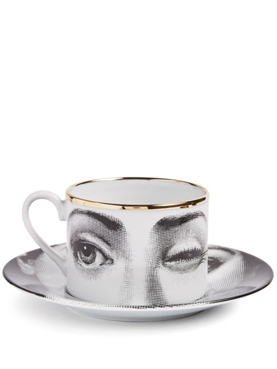 Fornasetti L'antipatico 茶杯 In White