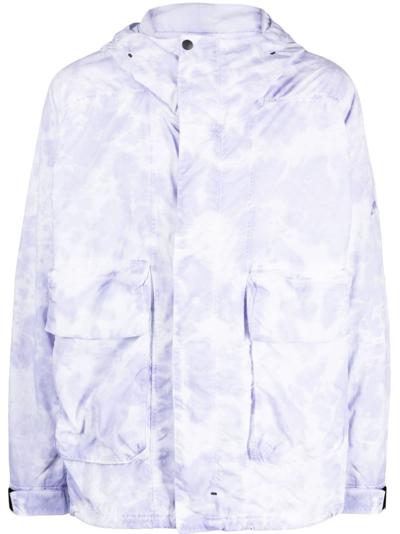 Nike Tech Woven Hooded Jacket In Purple