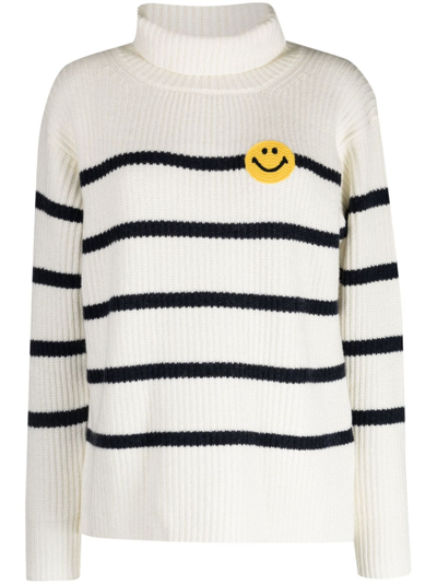 Joshua Sanders Striped Roll-neck Jumper In White