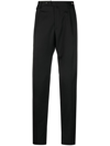 Tagliatore Tailored Blue Wool Formal Trousers In Black