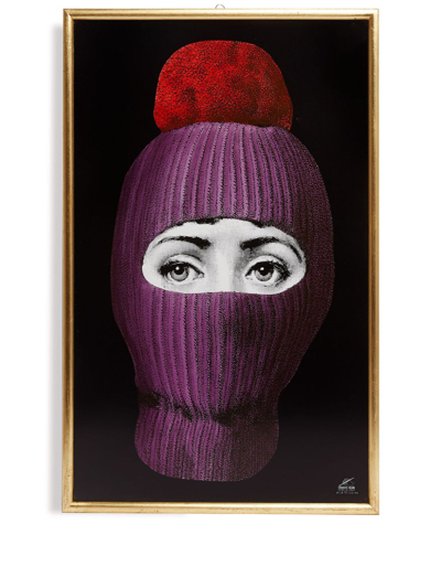 Fornasetti Lux Gstaad Wooden Panel In Purple