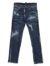 DSQUARED2 BLEACHED-EFFECT STRAIGHT-LEG JEANS