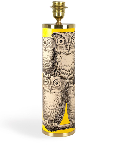 Fornasetti Civette Lamp Base In Yellow