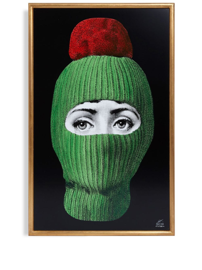 Fornasetti Lux Gstaad 木质拼接画作 In Green/red/black