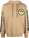 Barrow Logo-print Cotton Hoodie In Beige